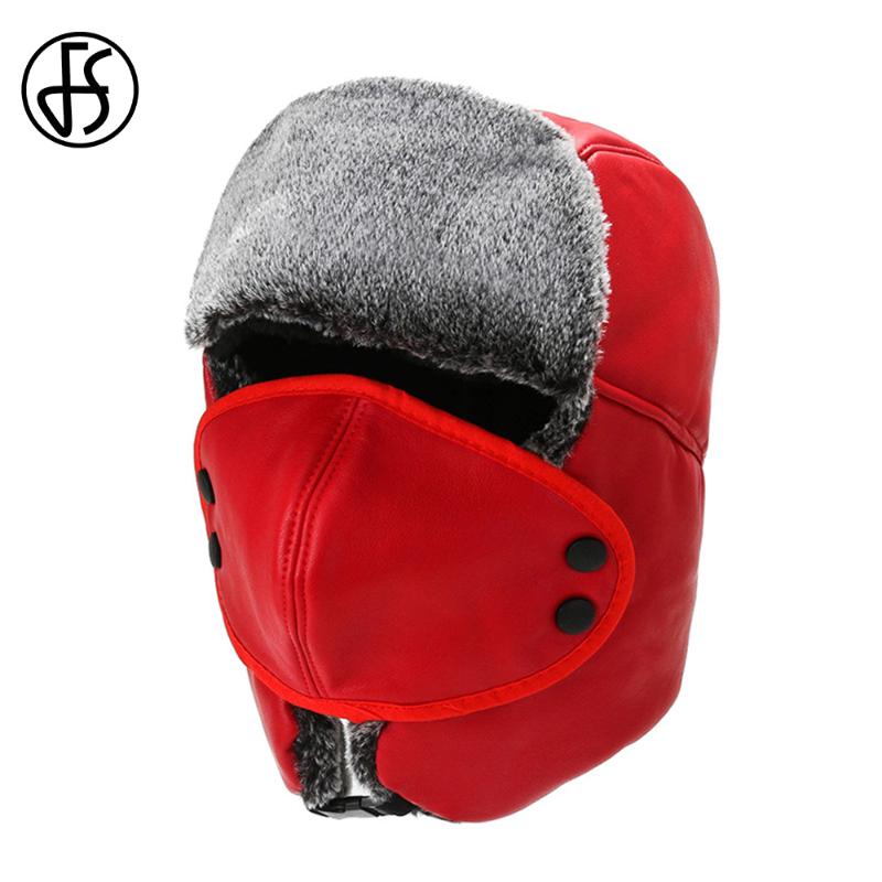 

FS 2020 Fashion Warm Beanies Cap Winter Hat For Women Men Windproof Neck Ear Protection Hood Hat Thicken Cycling Ski Caps, Black