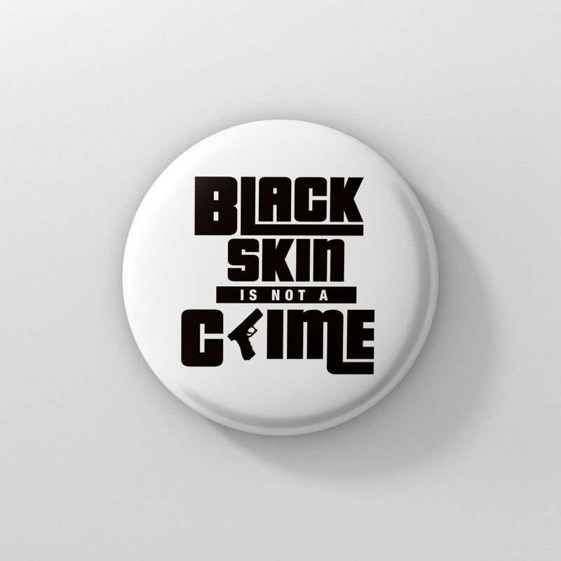 

junerain brand designer black lives matter button brooches women simple letters brooches, Gray