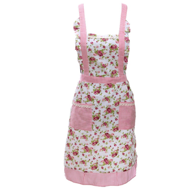 

Lovely Women Kitchen Adjustable Bib Aprons Dress Restaurant Home Kitchen For Baking Crafting Gardening Cooking Cotton Aprons