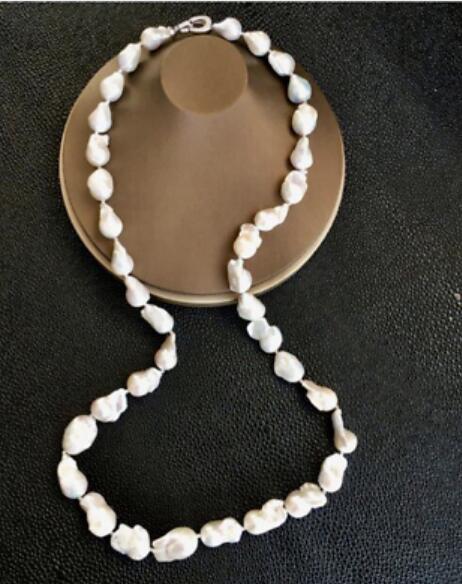 

gorgeous 18-20mm south sea white pearl necklace 35inch 50