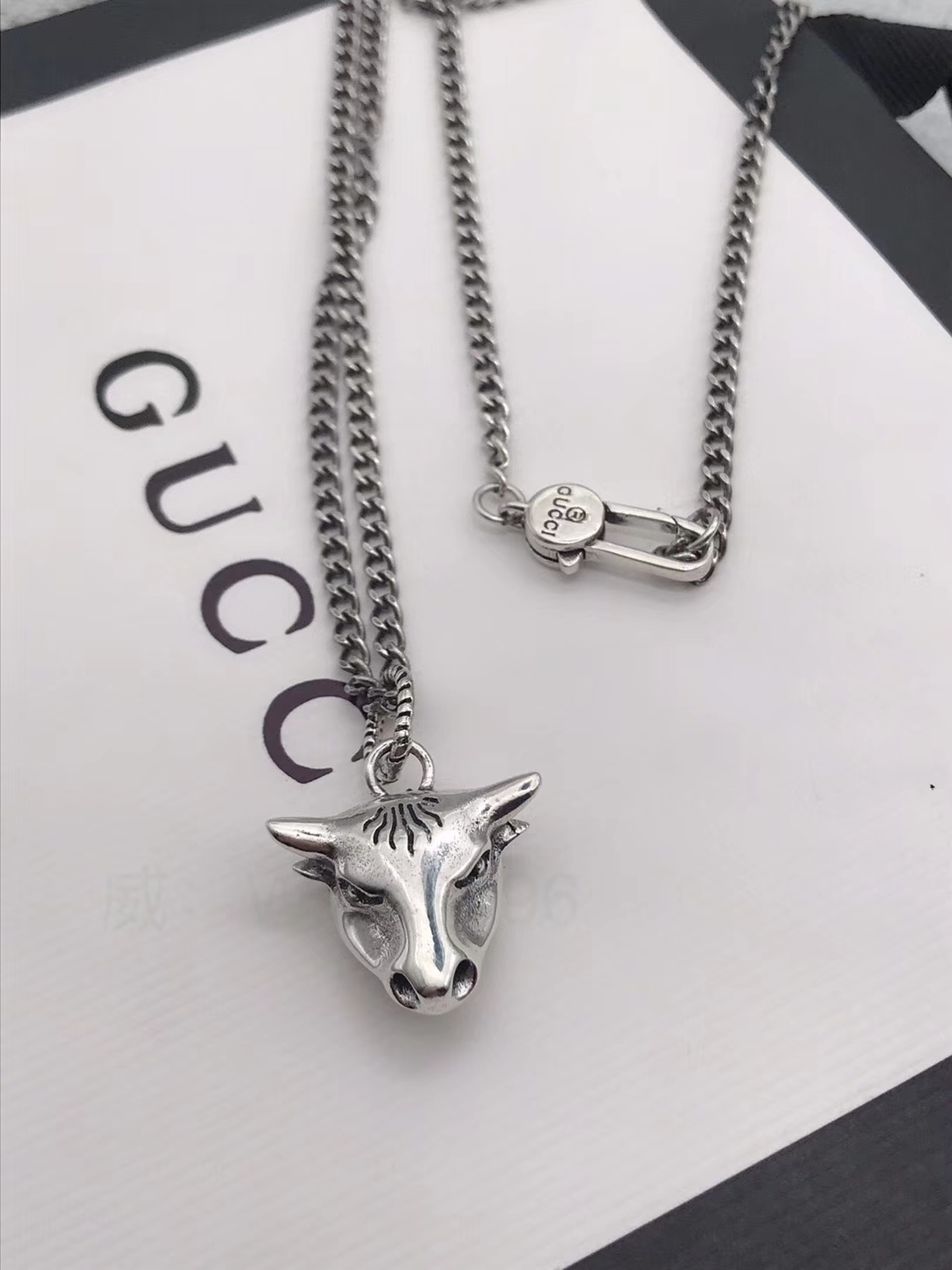 gucci bull head necklace