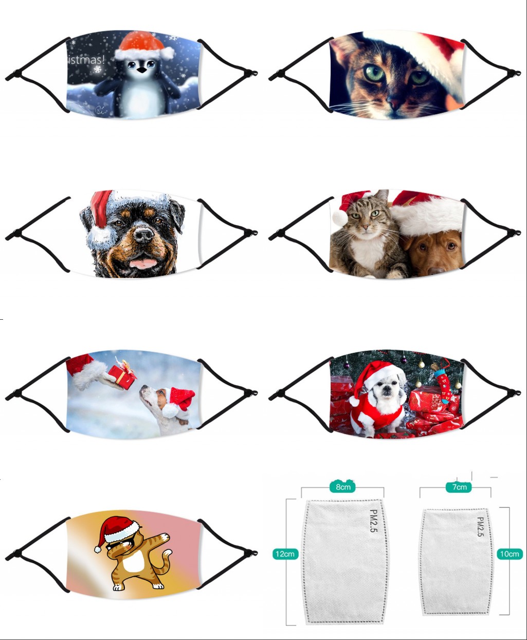 

Funny Anime Cartoon 3D Digit Printing Adults Kids Face Mouth Masks With PM2.5 Filters Cosplay Xmas Halloween Party Masks Washable FY4236
