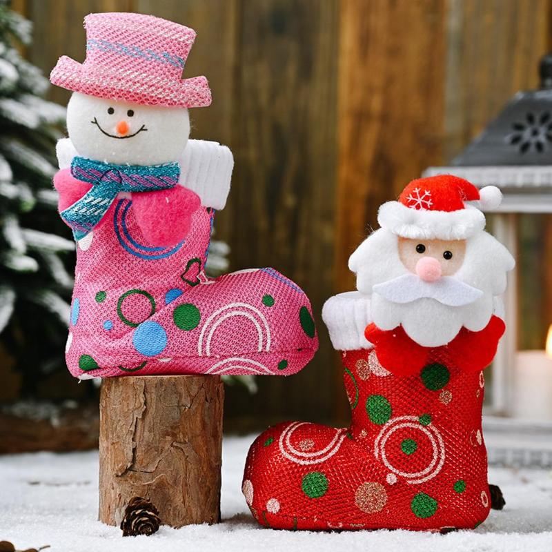 

Santa Claus Snowman Candy Boot Stockings Christmas Gift Xmas Party Decoration