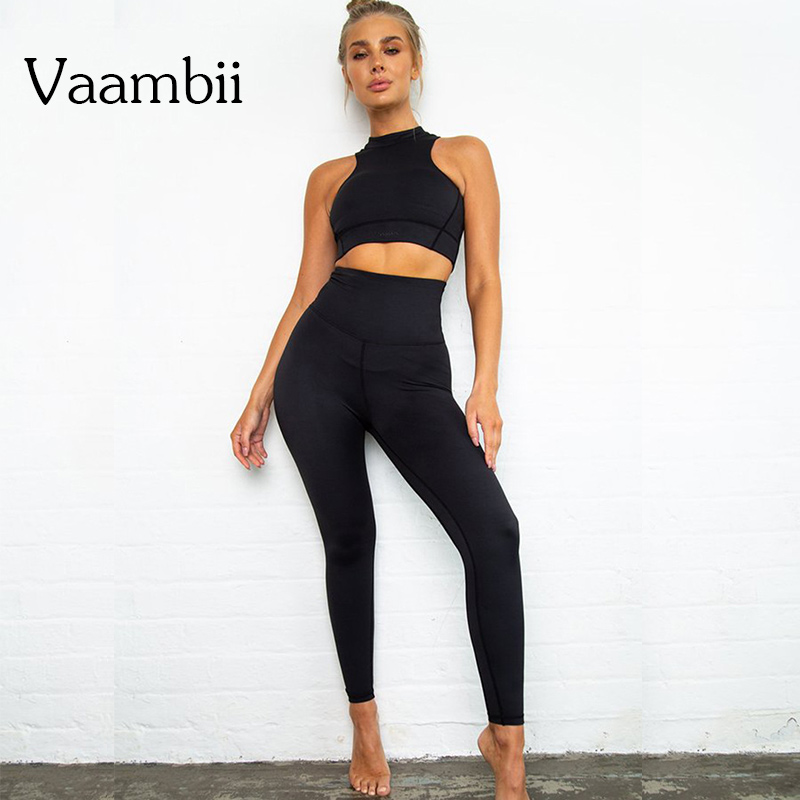 

Neon Clothes Women 2 Piece Workout Sport Yoga Set Sports Bra And Leggings Gym Sets Fitness Athletic Work Out Active Wear, Black