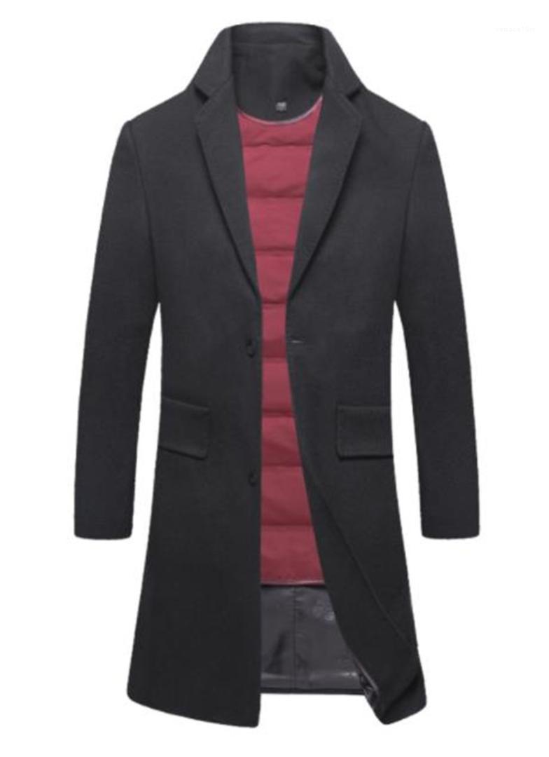 

Designer Wools Fashion Panelled Mens Wools with Detachable Down Vests Casual Males Clothing Solid Color Mens, Black