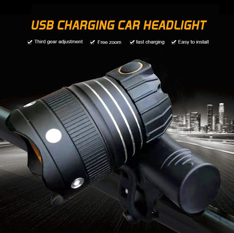 

Bicycle Front Light Set USB Rechargeable Rear Light LED Headlight Waterproof Bike Lamp Cycling For Bike