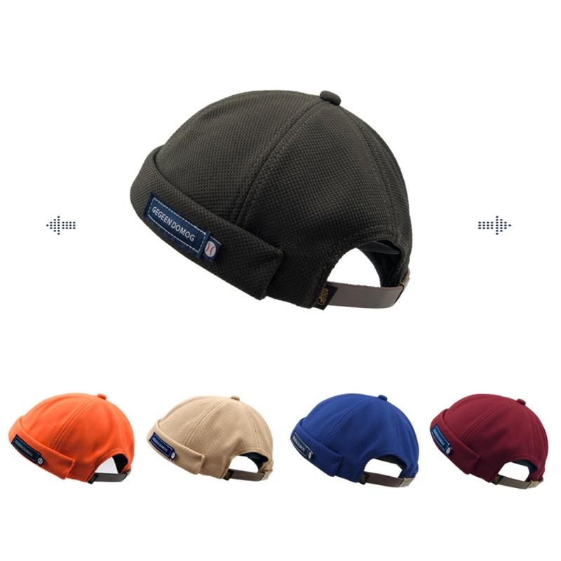 

2020 Vintage Dome Hat Skullcap Male Women Hoodie Outdoor Cotton Beanies Adjustable French Brimless Hip Hop Hat Docker Sailor Cap