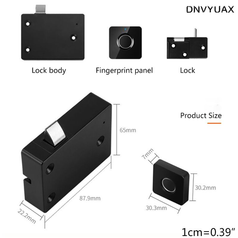 

1Set Anti Theft Automatic Fingerprint Lock USB Drawer Cabinet Electronic Lock