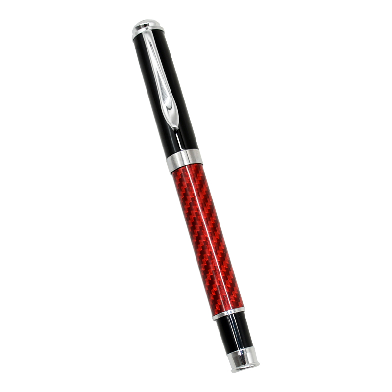

1Pcs High Quality Business carbon fiber 0.7mm 4 Color Office Popular Gift Classic Fountain Pen Ink Pen Calligraphy Stationery, Red
