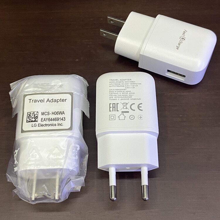 

OEM Fast charger 9V 1.8A quick wall charger UL EU Plug for LG V50 V40 G7 G8 MCS-H06EA
