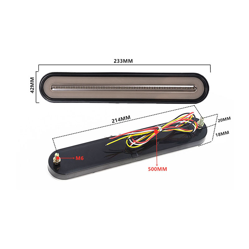 

Waterproof 100LED Trailer Truck Brake Light Neon Halo Ring Tail Brake Stop Turn Light Sequential Flowing Signal Lamp
