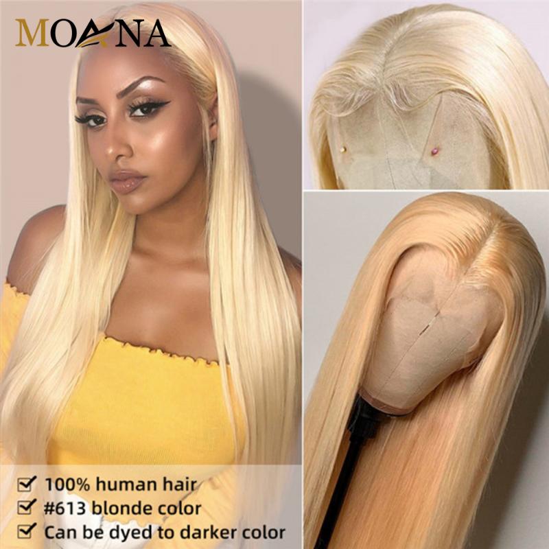 

13x4 Blonde Lace Front Human Hair Wigs Pre Plucked With Baby Hair #613 Lace Front Wig Human Wigs