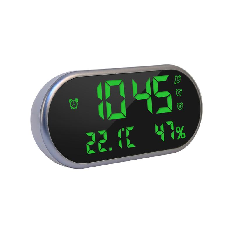 

High Quality Table Desk Clock LED Digital Temperature and Humidity Display Clock Fashion Mute Snooze Electronic Clocks Alarm