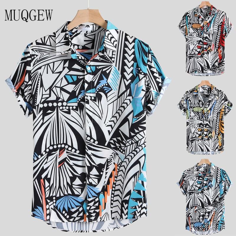 

Hawaiian Shirt XXL Big Size Short Sleeve Top Shirt Down Collar Loose Short Shirts Men Vintage short-sleeve tops, Blue