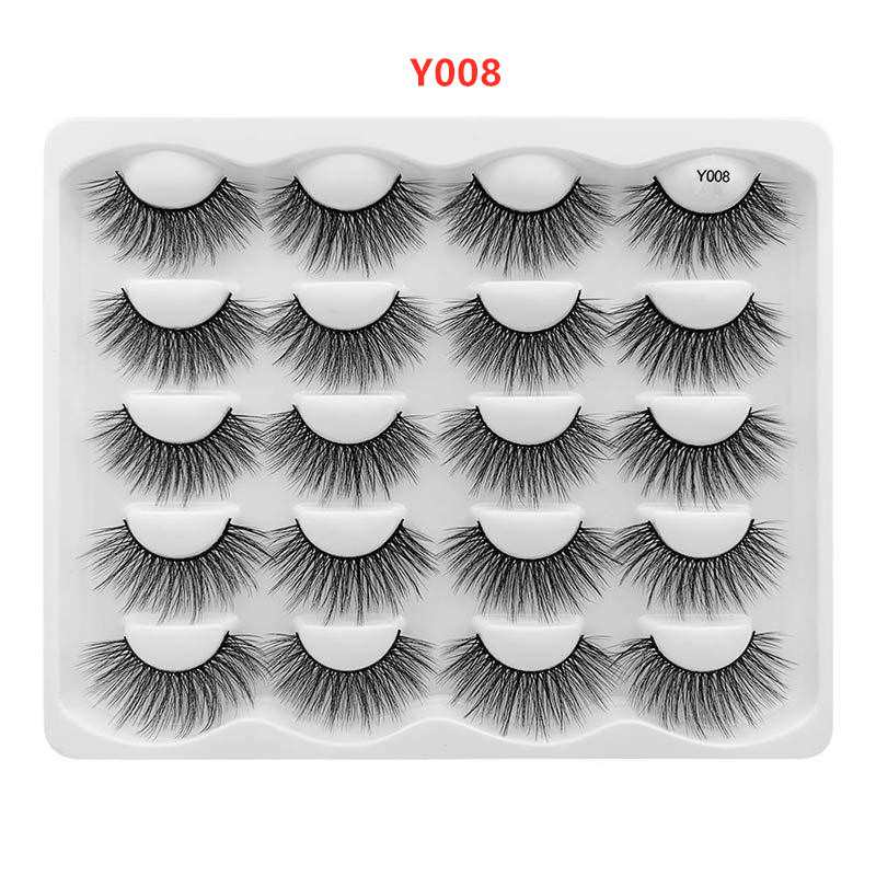 

Drop shipping 10pairs 1 box eyelashes mink eyelashes natural 3d mink lashes false makeup bulk lashes maquiagem free ship