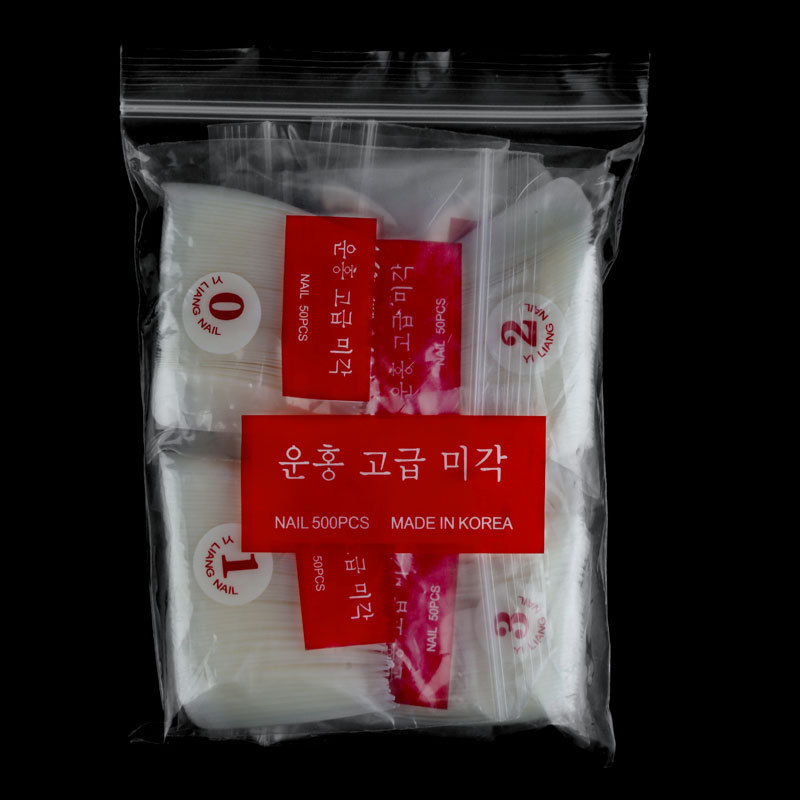 

500PCS Professional False Half Nail Tips Artificial Fingernails Nail Practice Natural Color DIY Beauty Manicure Tools, White