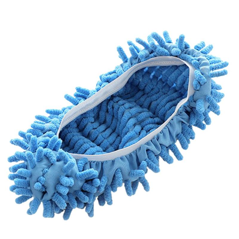 

Slippers for floor cleaning thickened chenille lazy mop slippers cover good decontamination Slipper cover, As pic
