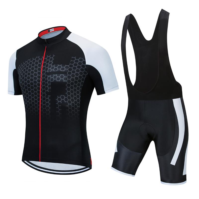 

HOT TELEYI Cycling Clothing Bike jersey Quick Dry Mens Bicycle clothing summer team Cycling Jersey men set, Jacket