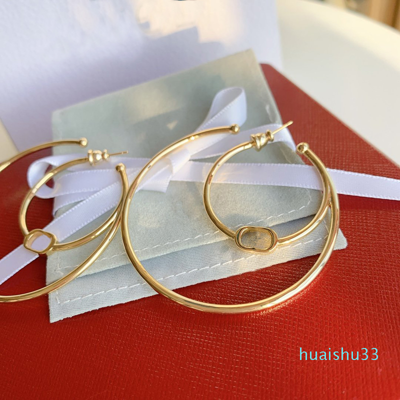 

Hot Sale C2035 Individual character restores ancient ways big earring female euramerican vogue contracted letter half circle earring, Golden;silver
