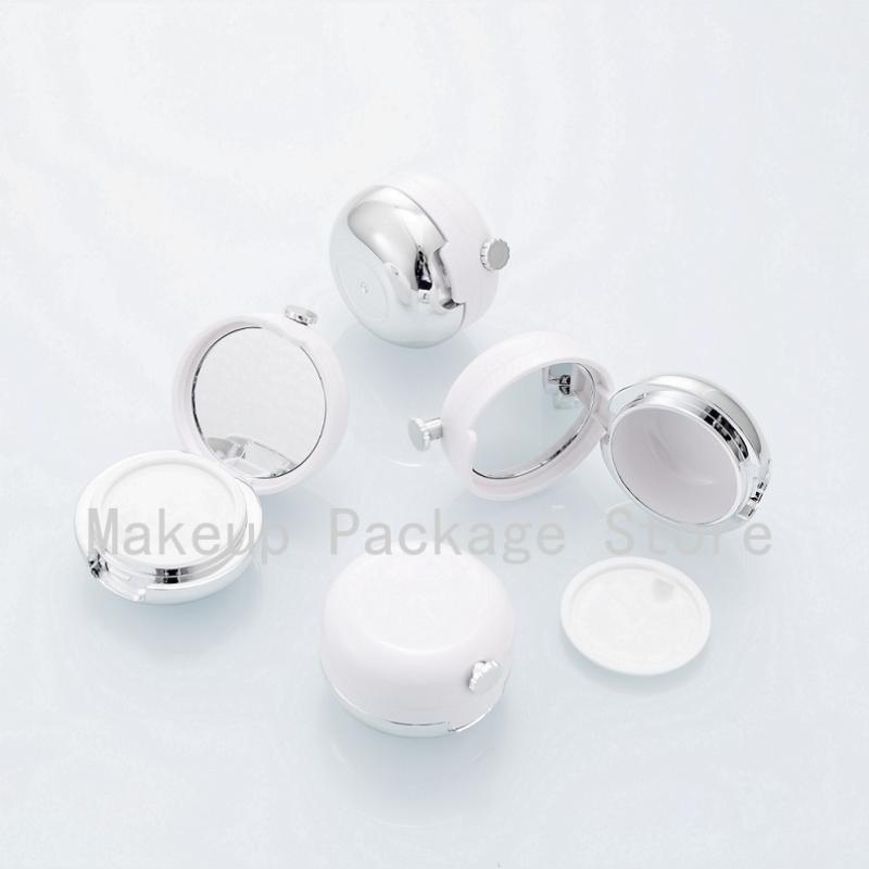 

13g 10/20/30pcs White Plastic Empty Lipstick Container Case with Lip Brush Mirror,DIY Round Cosmetic tube for Lip Mask