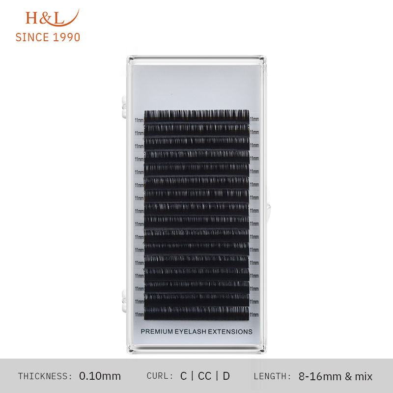 

H&L SINCE 1990 16Rows 0.10 thickness individual eyelash lashes maquiagem cilios for professionals soft mink eyelash extension