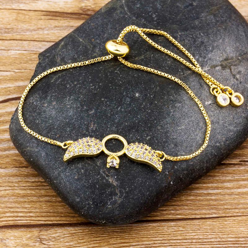 

New Model Women Jewelry Chain Gold/Rose Gold/Silver Color Adjustable Copper Bracelet Cubic Zirconia Rhinestone For Ladies Gifts