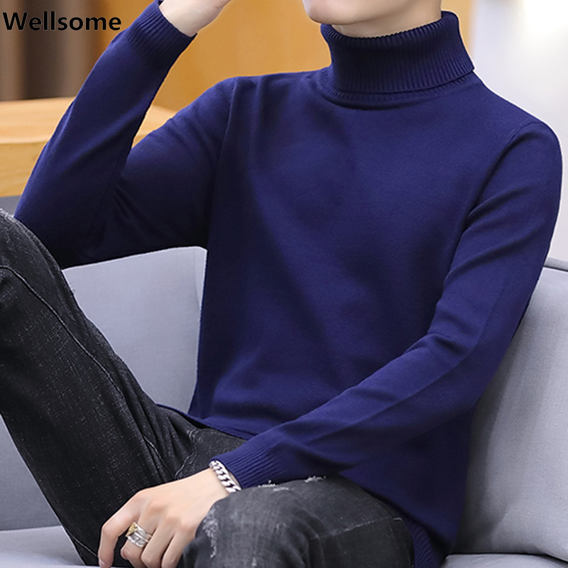 

with free gift pullover men Casual Men'S Turtleneck Sweater 2020 Autumn Winter Sweaters Men's Slim Fit Knitted Pullovers 7875, 889 white