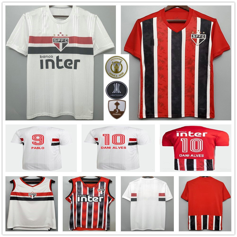 

20 21 Sao Paulo Soccer Jersey DANI ALVES PATO NENE PABLO HERNANES HELINHO JUCILEI ARBOLEDA REINALDO Customize Man Woman Football Shirt, As picture men size s-xl