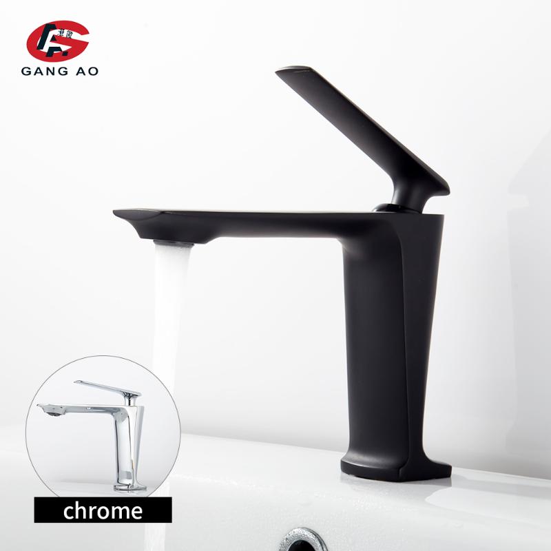 

Free Shipping Black faucet Stainless Steel Paint Faucet Bathroom Basin Faucets frap Hot Cold Mixer Tap Single Hole torneiras