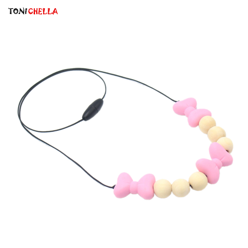 

Baby Silicone Pacifier Infant Soother Toddler Bowknot Teether Children Shower Gifts Dummy Holders Teething Toy Chains T0556