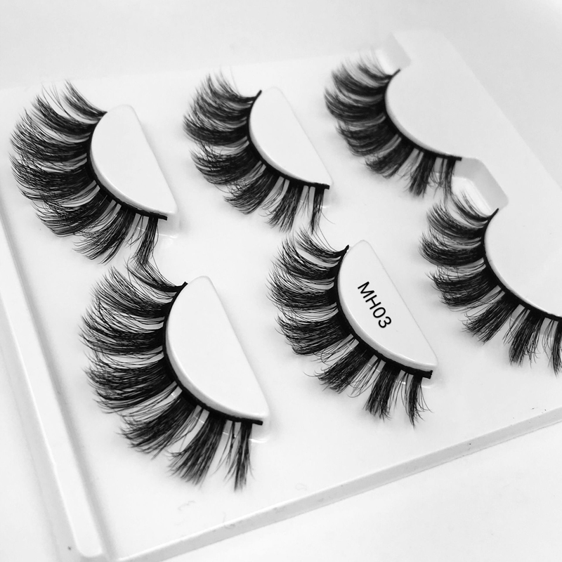 

YOKPN 1 Box 3 Paise FalseEyelash Multilayer Handmade False Eyelashes Thick Crisscross Lashes Big Eyes Makeup Lashe