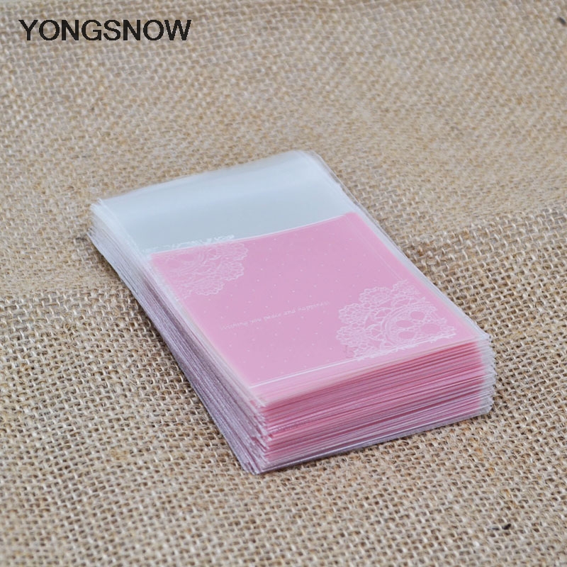 

Christmas Decorations Small Plastic Xmas Gift Bags Wedding Decor Candy Packaging Bag Cookie Soap Bags New Year Party Supplies