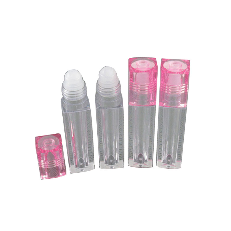 

Square Clear Roller On Bottle Pink Clear 6.5 ML 25 Pieces Empty Cosmetic Container Packaging Roll On Bottle