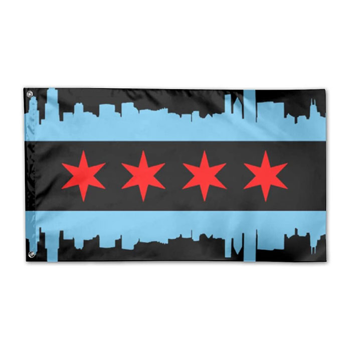 

Chicago City Flag 3x5ft Printing Polyester Outdoor or Indoor Club Digital printing Banner and Flags Wholesale