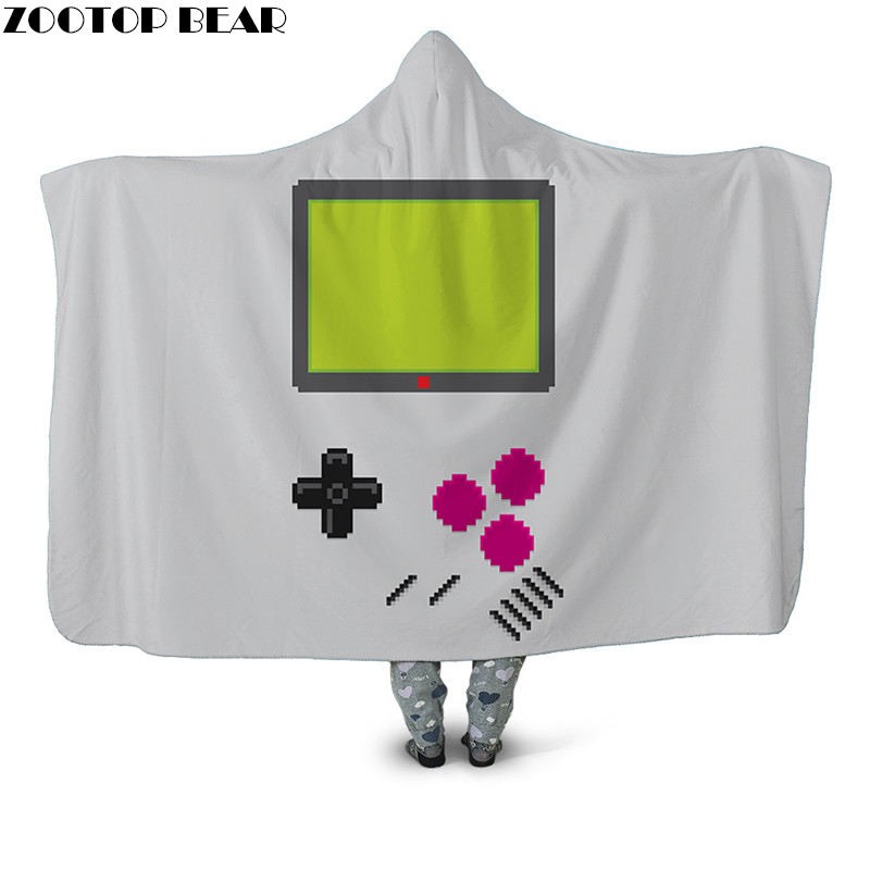 

Cool Game Wearable Plush Blanket Casual Fleece Throw Blanket Home Office Bedspread Popular Fashion 3D Print Hooded