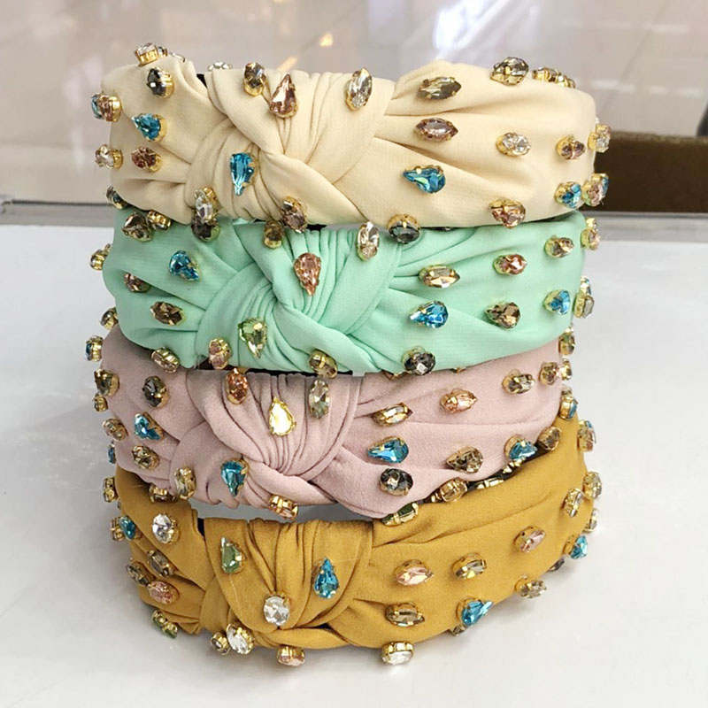 

Knot Hairband Rhinestone Handmade Headband customized Hair Accessories