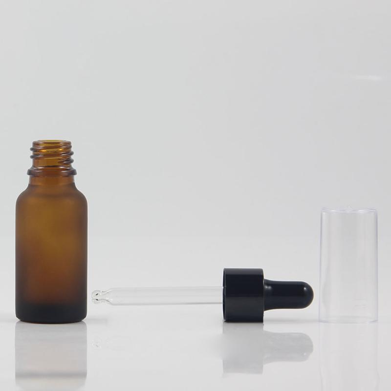 

20ml Empty Plastic Dropper Bottle Cover Glass Bottle For Essential Oil
