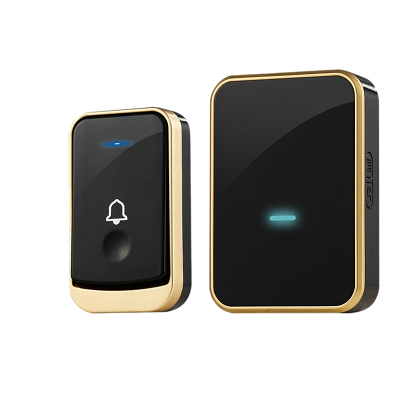 

Waterproof Doorbell ligent Wireless Doorbell 300M Remote Smart 45 Chimes(Us Plug