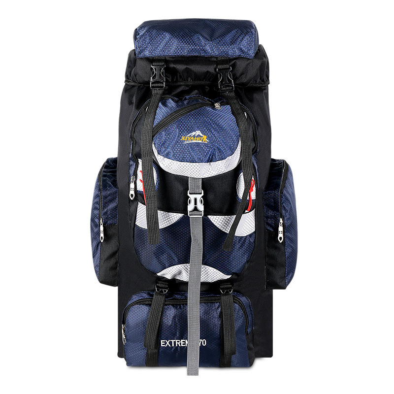 

Big Capacity 70L Hiking Bag Men Women Outdoor Camping Travel Climbing Waterproof Backpack With Rain Cover Riding Sport Rucksack, Red