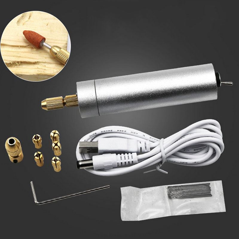 

Micro Mini Electric Drill Sculpture Grinder Tools Set, DIY Wood Stone Small Crafts Cutting Drilling Grinding Engraving