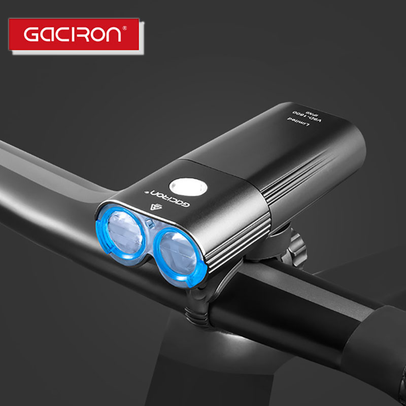 

GACIRON Bike Lights Waterproof IPX6 Bicycle LED Cycling Headlight 1800 Lumen MTB Power USB Rechargeable Front Lights