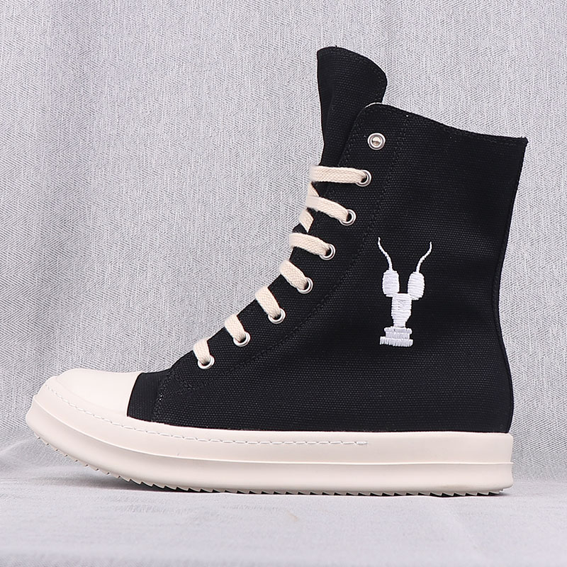 

High-top shoes men's sports and leisure platform trend hip-hop autumn classic wax canvas sneakers women's trend, As picture