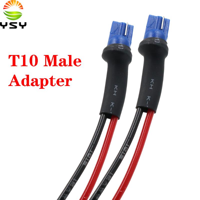 

YSY T10 Socket Holders male T10 Car Headlight Assembly Male Socket Plug Adapter Extended Wire Connector r30