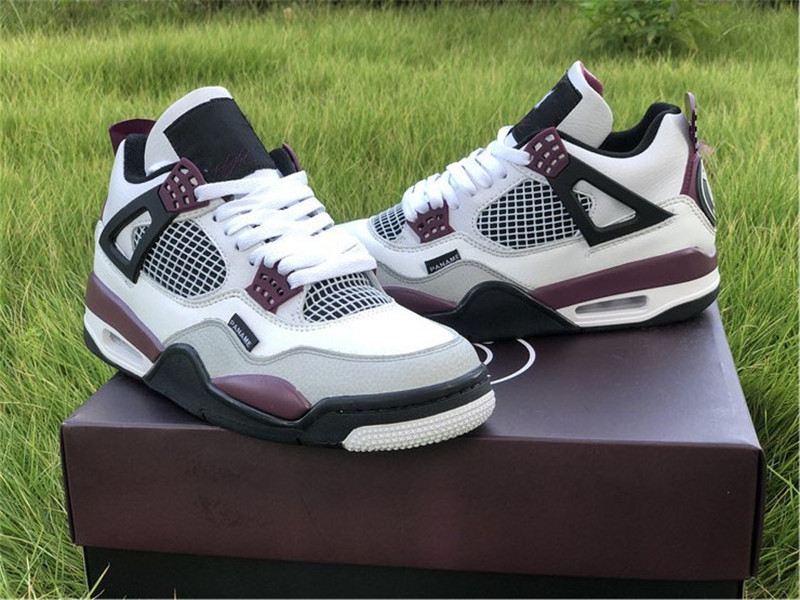 

2020 Authentic 4 PANAME Mens Basketball Shoes Man White Neutral Grey Black Bordeaux Paris Outdoor Sports Sneakers With Original Box