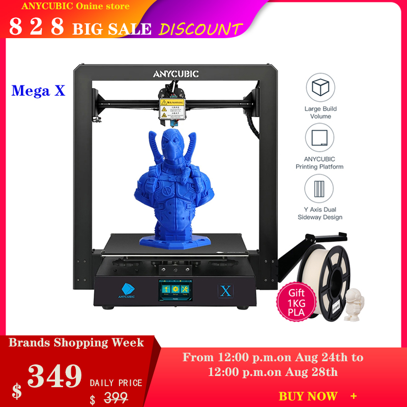 

ANYCUBIC I3 Mega X 3D Printer FDM 300*300*305mm Larger Printing Modular Desig 3d TFT Touch Screen Anycubic Drucker Impressora
