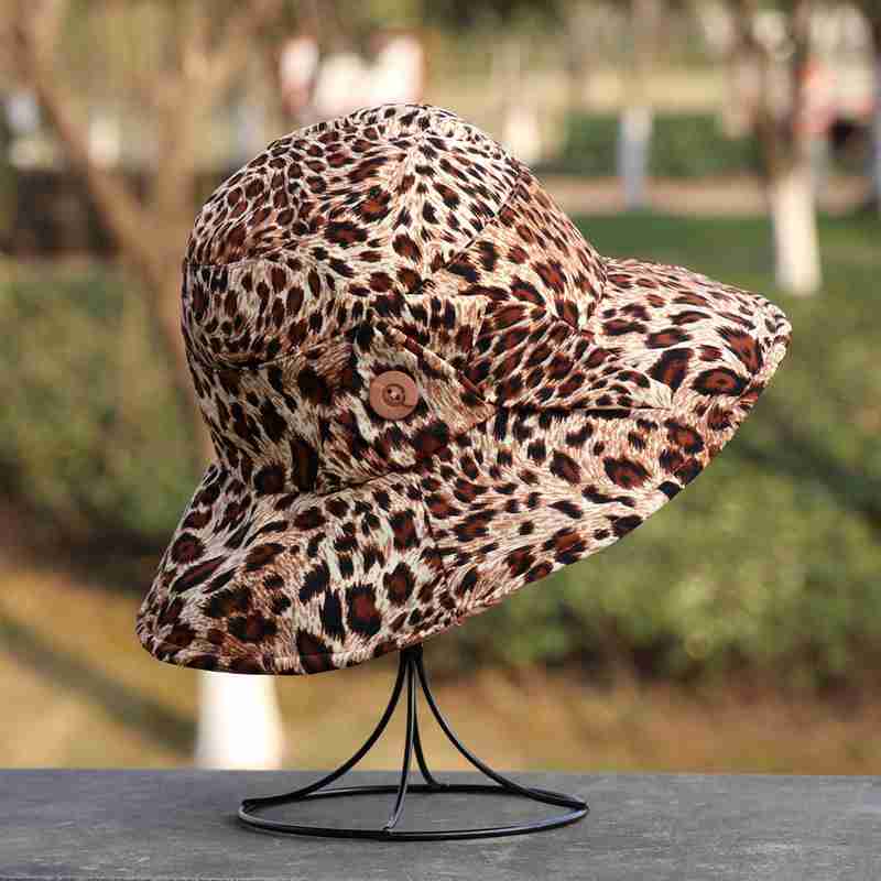 

MYZOPER 2020 Fashion New Leopard Sexy Button Fisherman's Hat Korean Version Vintage Spring Summer Women's Hat Adult Cap, Picture color