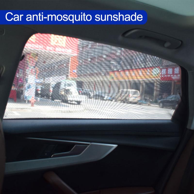 

Mosquito Net 2Pcs Car Sun Visor Rear Side Window Shade Mesh Fabric Cover Shield UV Protector Auto Sunshade Curtain