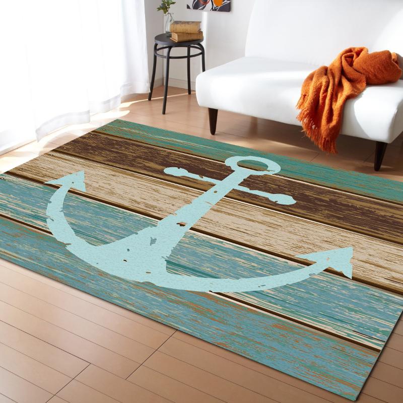 

Timeworn Wooden Planks Rustic Nautical Carpets for Living Room Bedroom Area Rug Kids Room Play Mat 3D Printed Home Large Carpet, As pic
