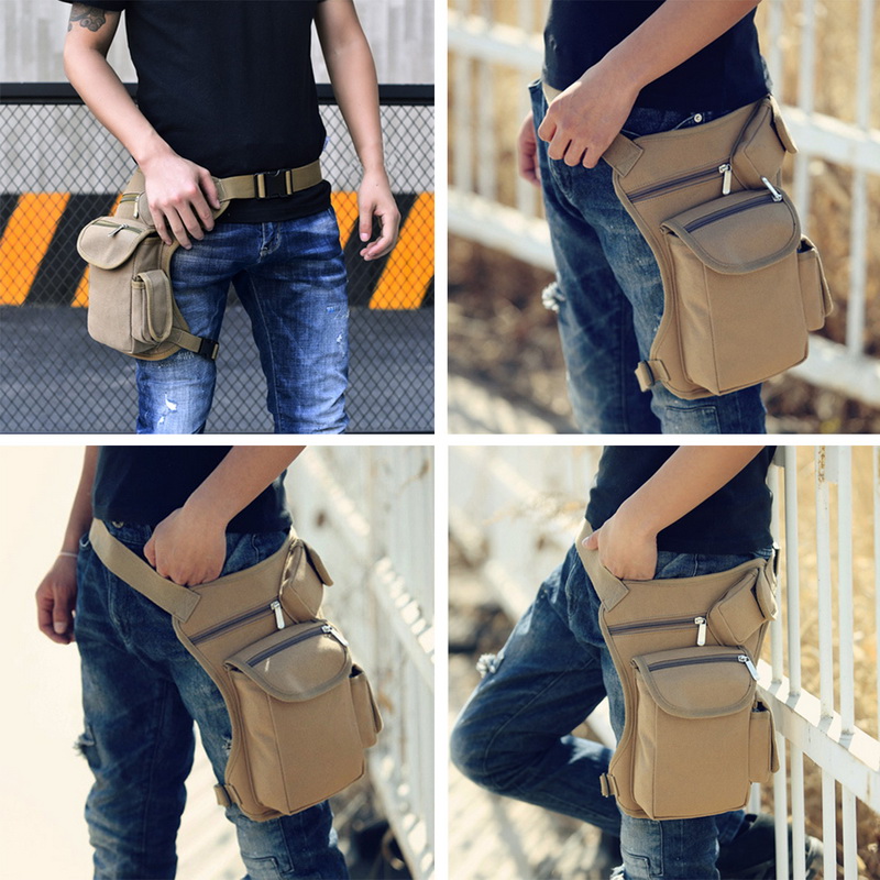 

Vertvie Men Multi-Purpose Racing Drop Leg Bag Motorcycle Outdoor Bike Cycling Thigh Tactical Bag Solid Casual Travel 2020, 04