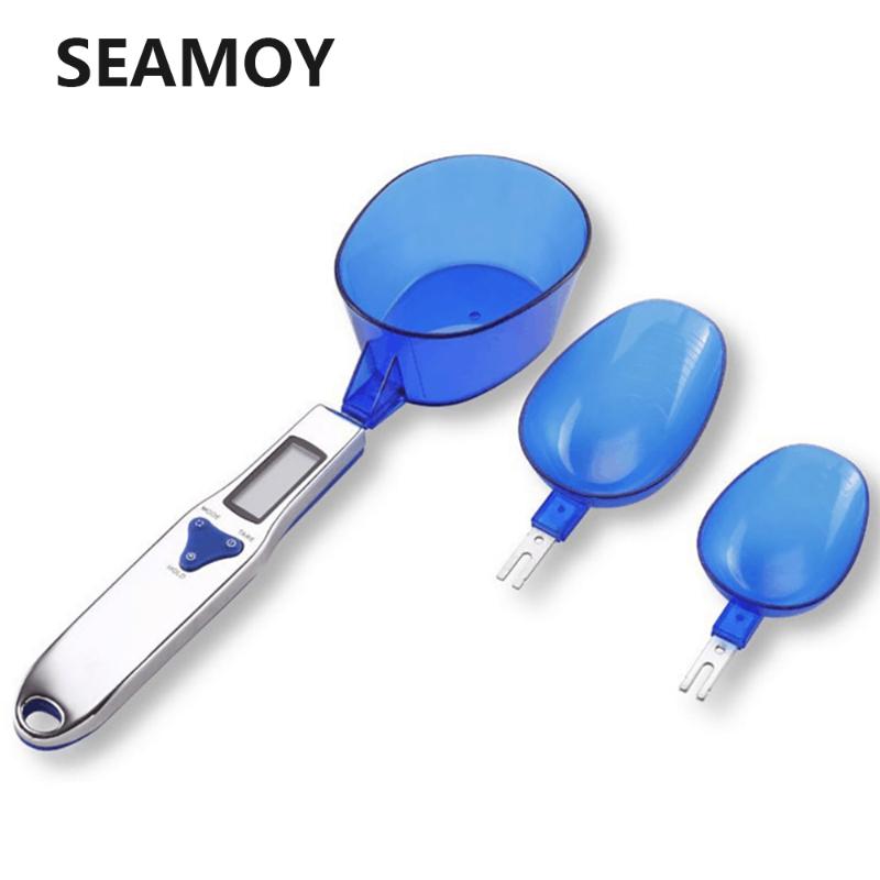 

Seamoy New 300g/0.1g Portable LCD Digital Kitchen Scale Measuring Spoon Gram Electronic Spoon Weigh Volumn Tools Home Appliance